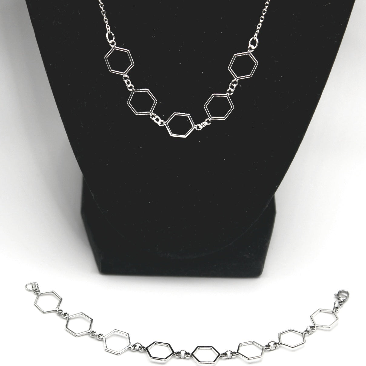 Hexagon Geometric Jewelry Set - Uniqua Treasures