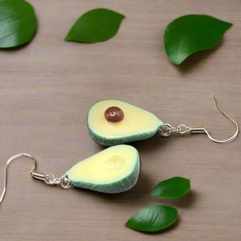 Green Avocado Earrings - Uniqua Treasures