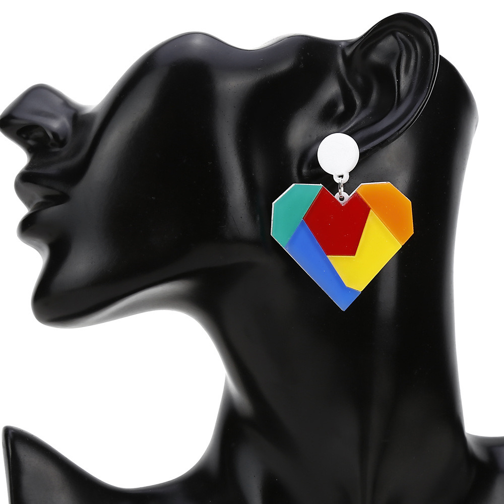 Colorful Heart Earrings - Uniqua Treasures