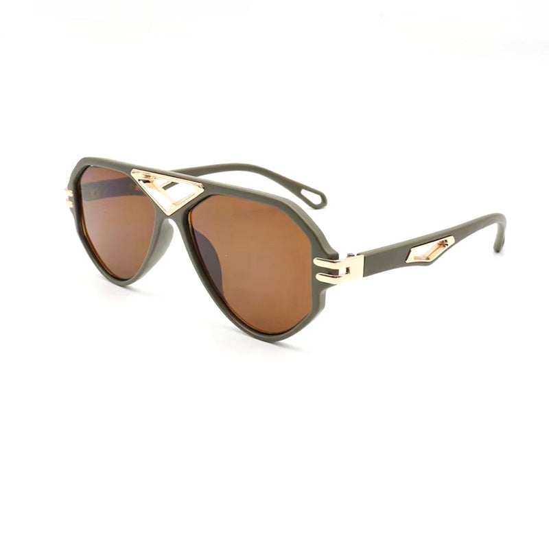 Mens Gold Trim Aviator Sunglasses - Uniqua Treasures