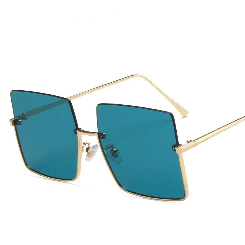 Half-Frame Trimmed Square Sunglasses - Uniqua Treasures