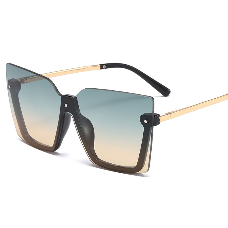 Bottom Line Squared Rimless Sunglasses - Uniqua Treasures