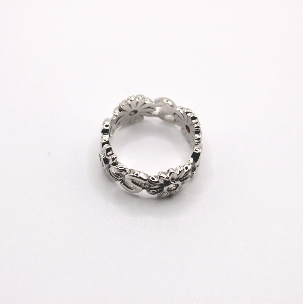 Sterling Silver Initial Birthstone Ring - Uniqua Treasures