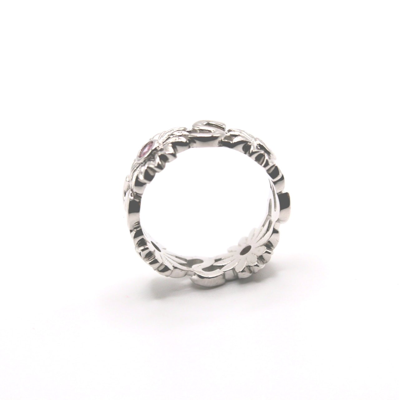 Sterling Silver Initial Birthstone Ring - Uniqua Treasures