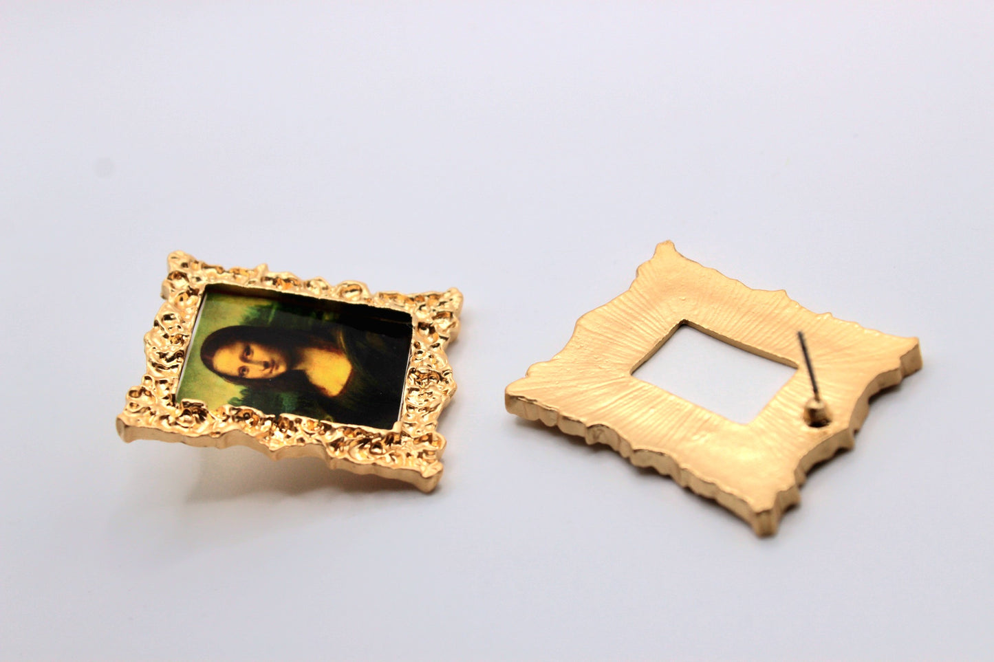 Vintage Portrait Picture Frame Earrings - Uniqua Treasures