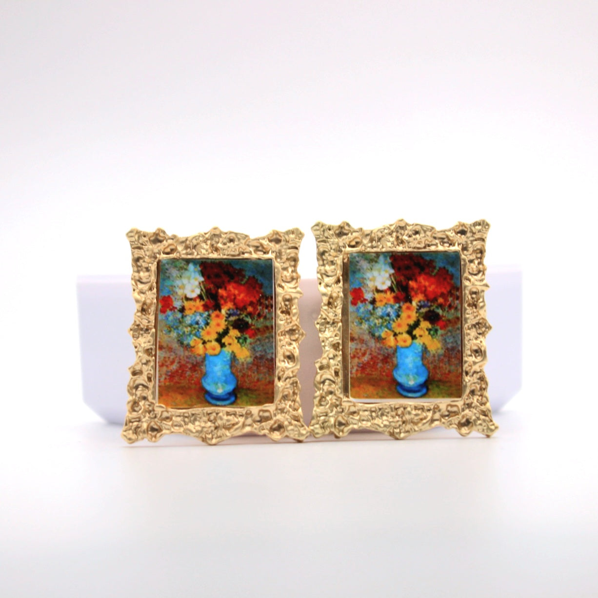 Vintage Portrait Picture Frame Earrings - Uniqua Treasures