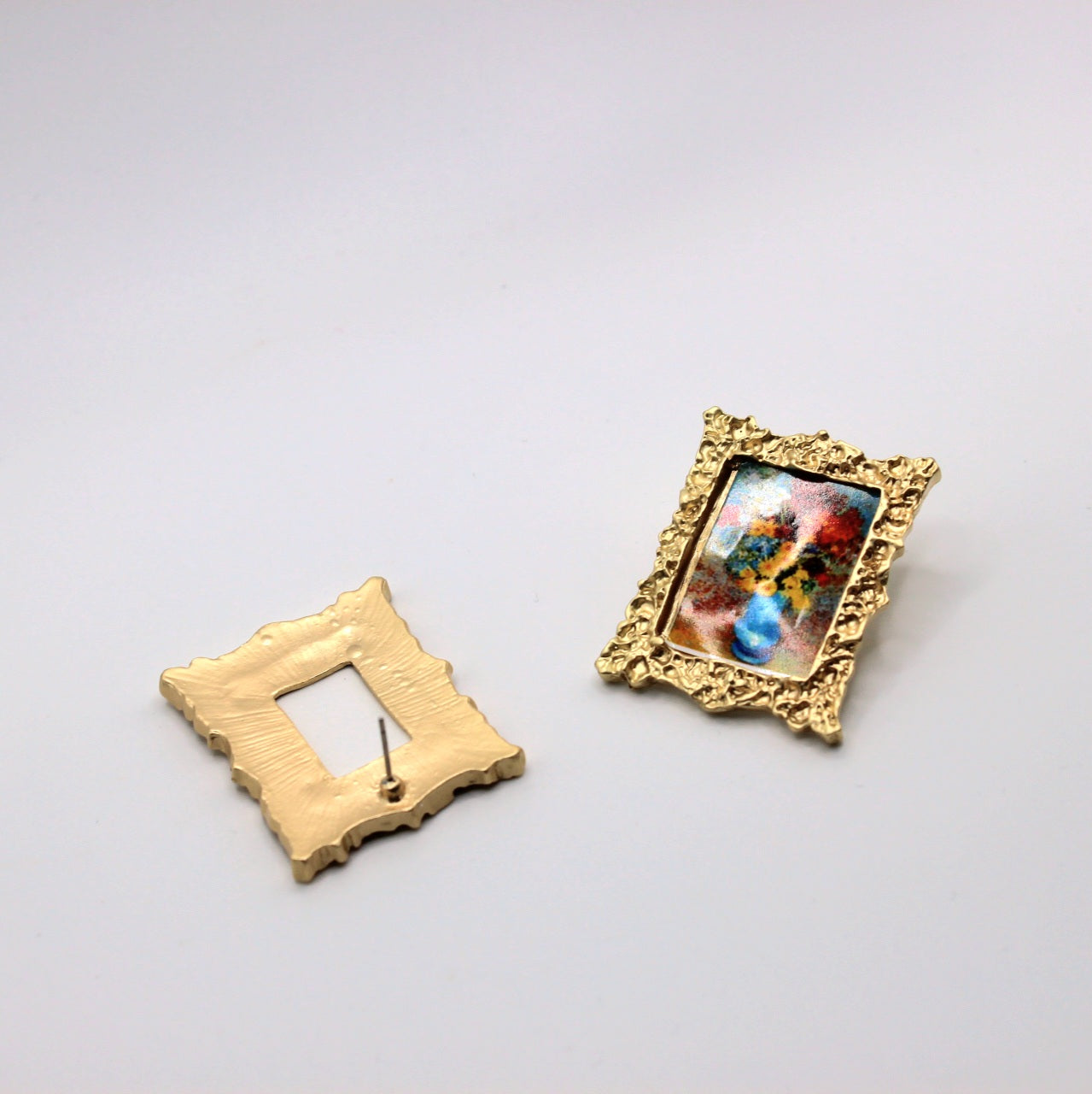 Vintage Portrait Picture Frame Earrings - Uniqua Treasures