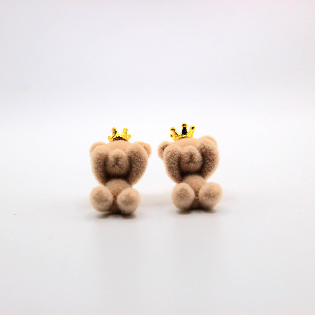 Crowned Teddy Bear Earrings - Uniqua Treasures