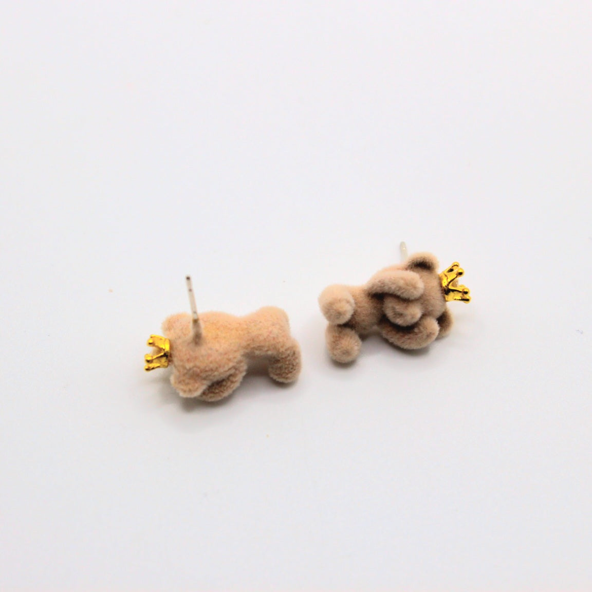 Crowned Teddy Bear Earrings - Uniqua Treasures