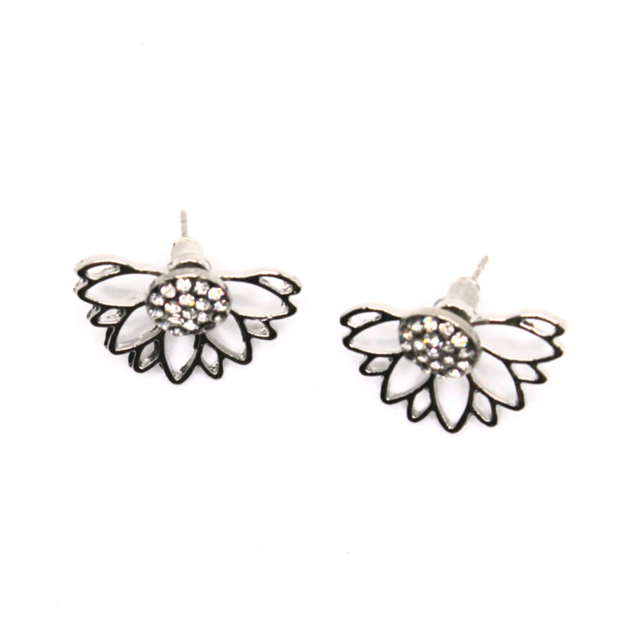 Asymmetrical Flower Petal Earrings - Uniqua Treasures