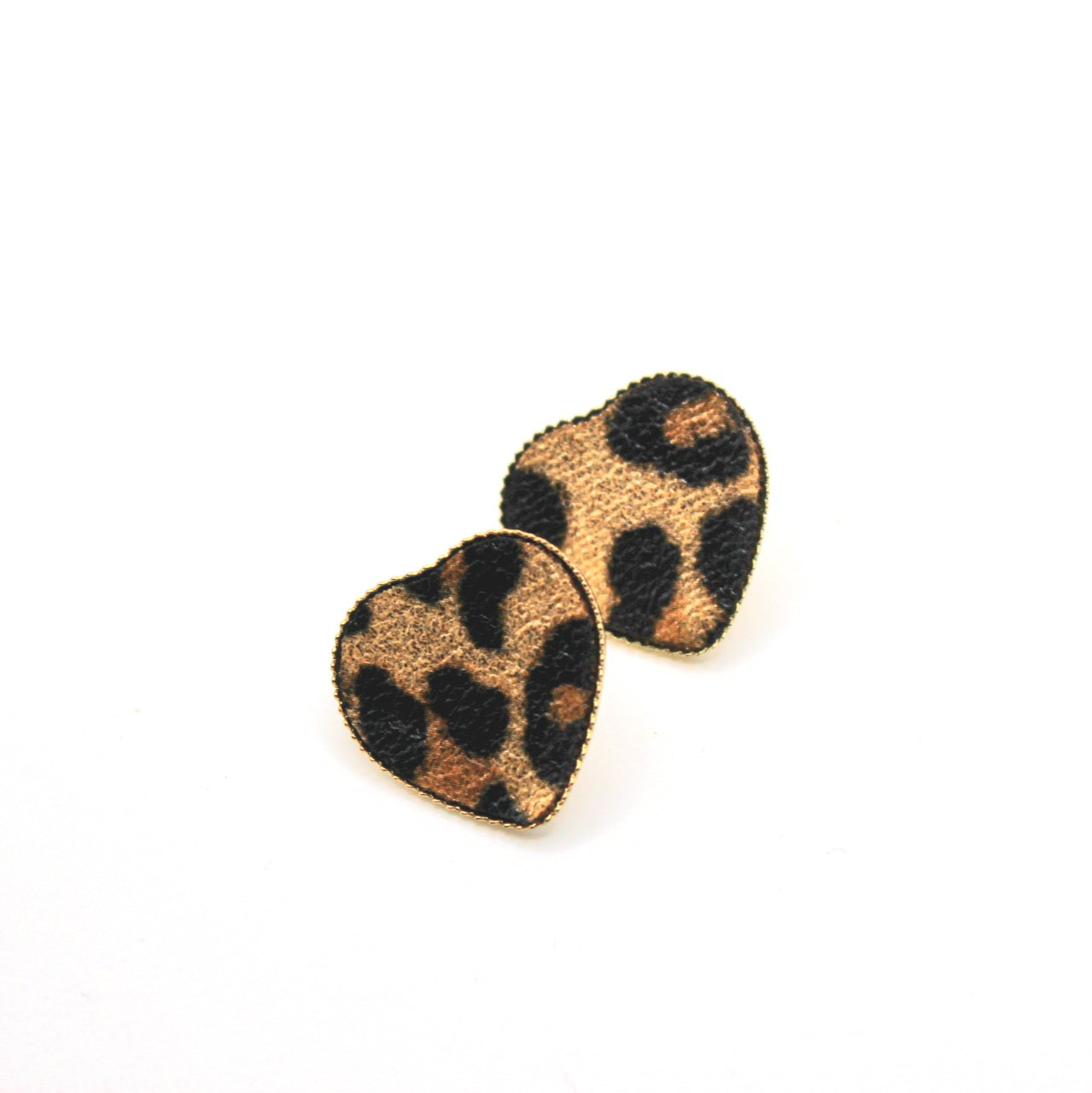 Cheetah Print Heart Earrings - Uniqua Treasures