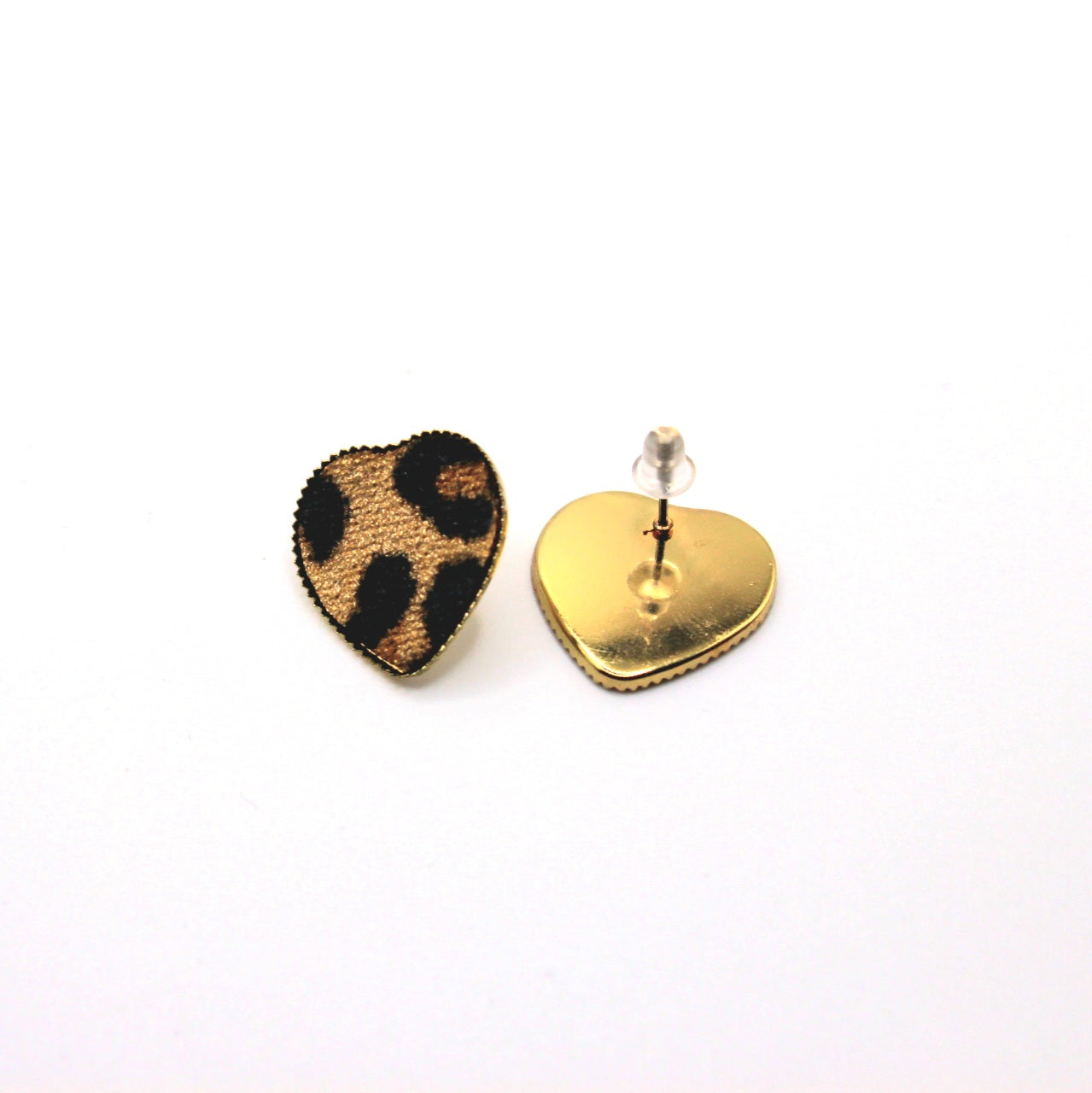 Cheetah Print Heart Earrings - Uniqua Treasures