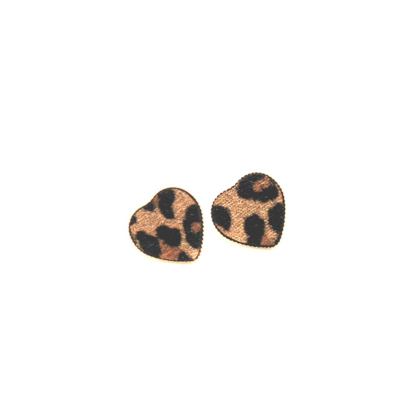 Cheetah Print Heart Earrings - Uniqua Treasures