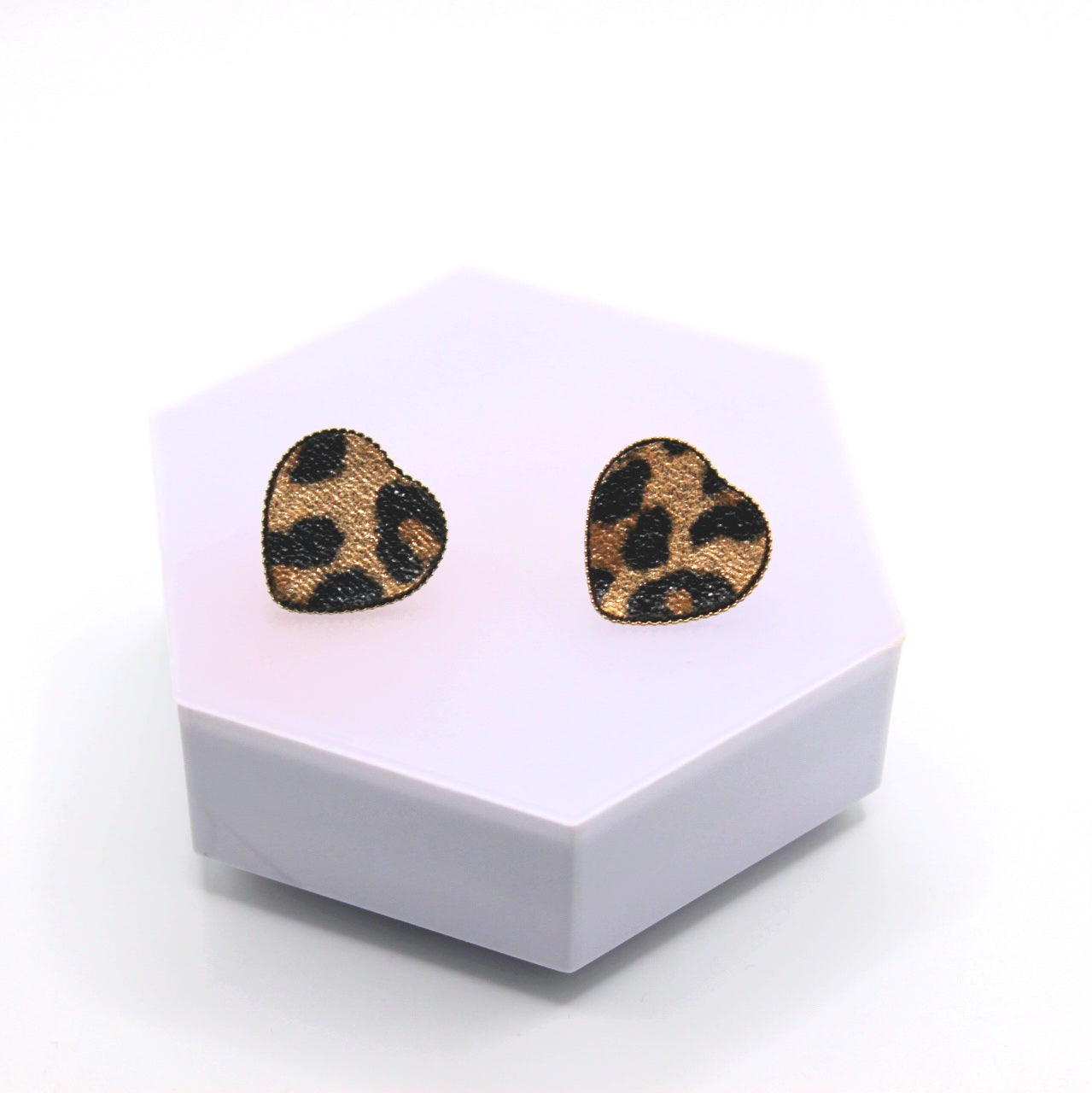 Cheetah Print Heart Earrings - Uniqua Treasures