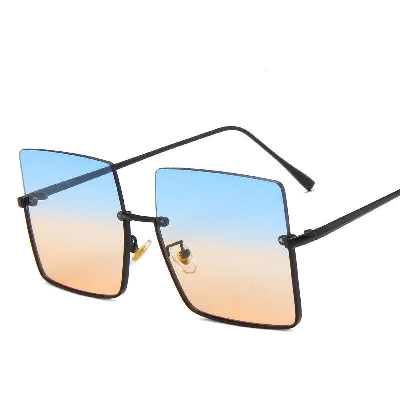 Half-Frame Trimmed Square Sunglasses - Uniqua Treasures