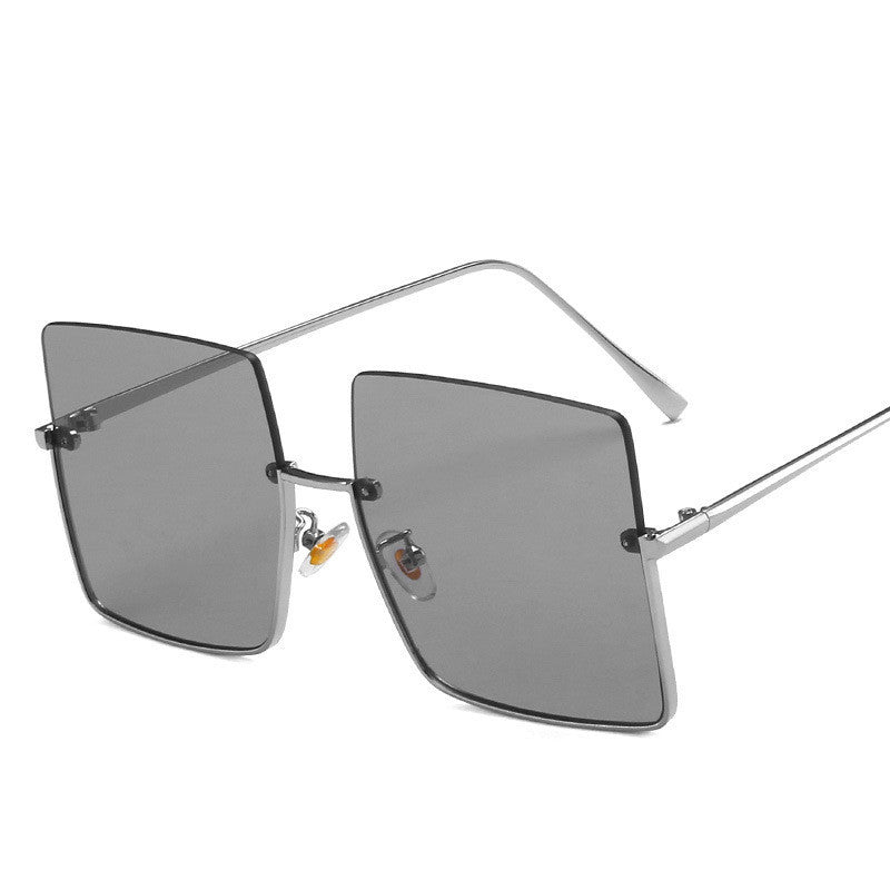 Half-Frame Trimmed Square Sunglasses - Uniqua Treasures