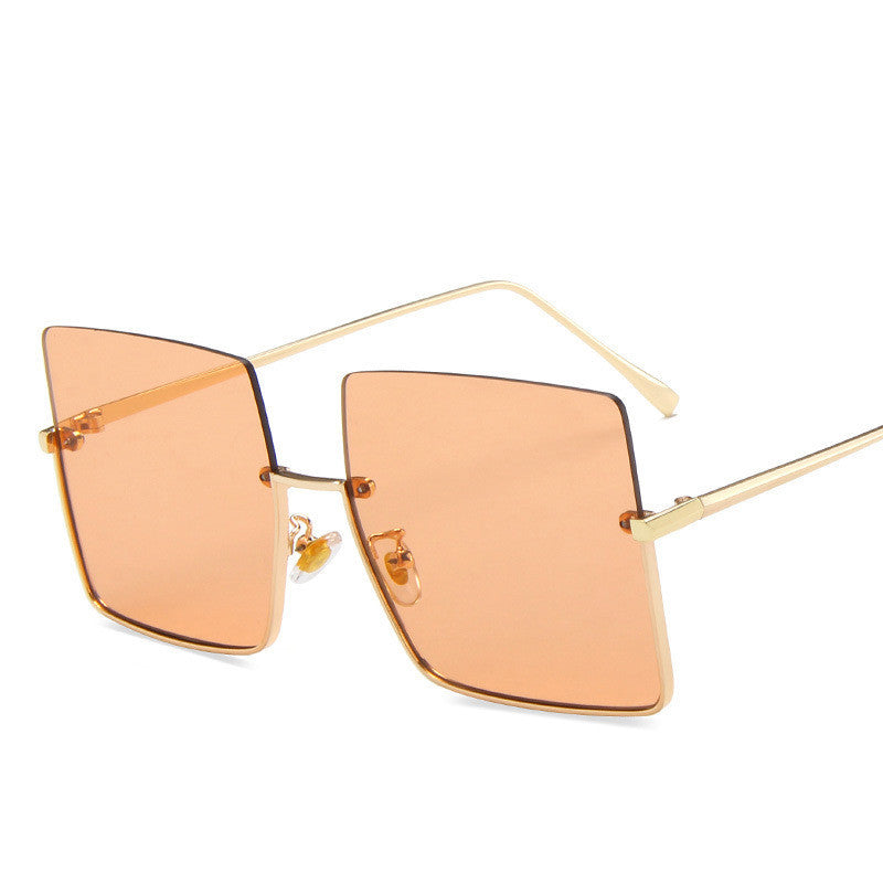 Half-Frame Trimmed Square Sunglasses - Uniqua Treasures