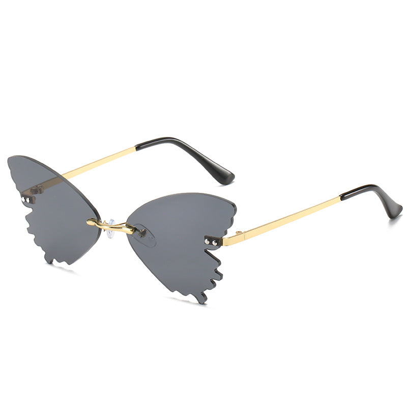 Butterfly Rimless Sunglasses - Uniqua Treasures