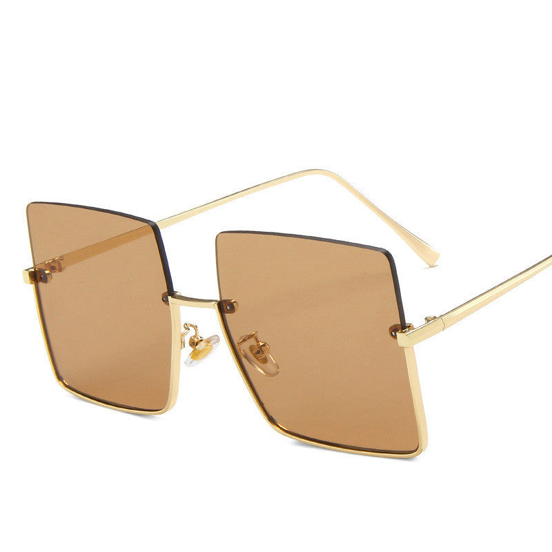 Half-Frame Trimmed Square Sunglasses - Uniqua Treasures