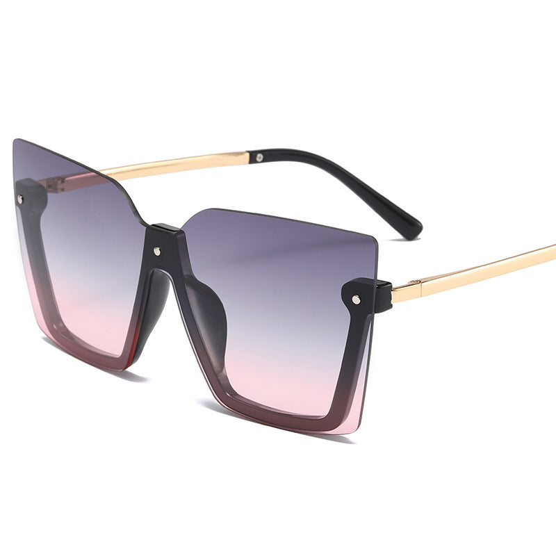 Bottom Line Squared Rimless Sunglasses - Uniqua Treasures