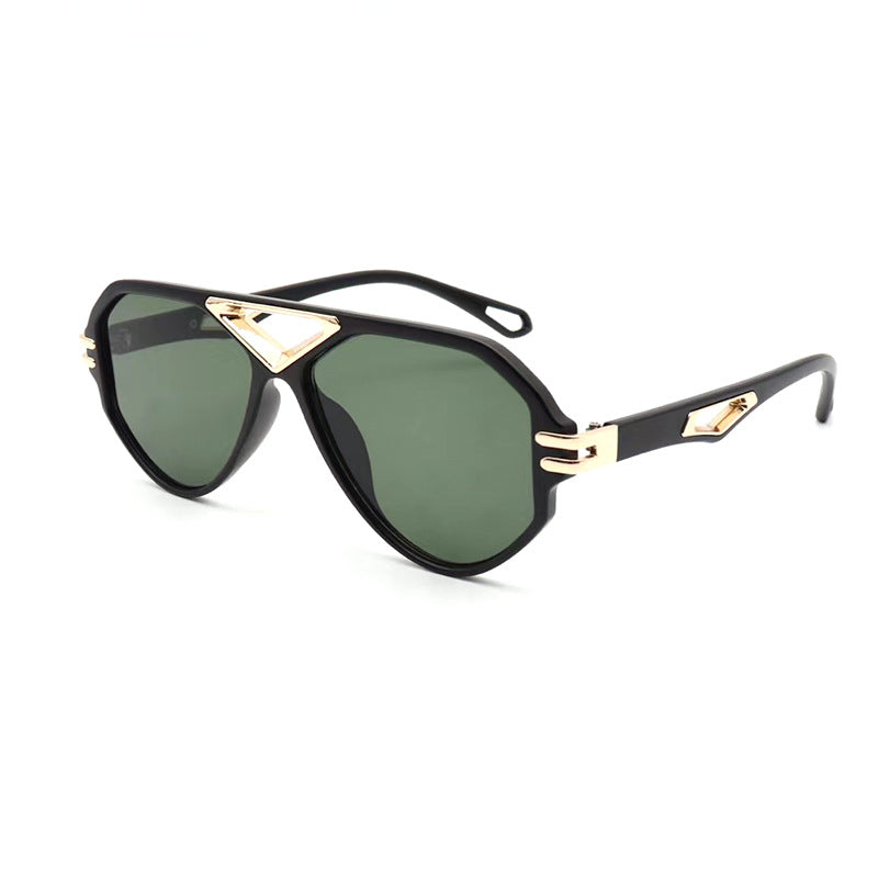 Mens Gold Trim Aviator Sunglasses - Uniqua Treasures