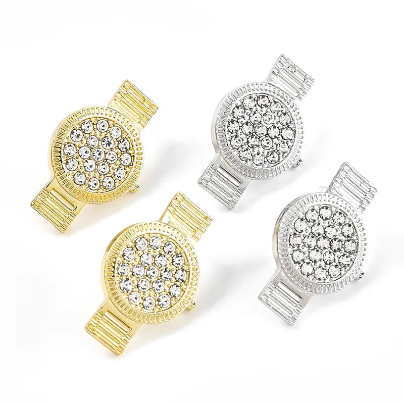 Rhinestone Watch Stud Earrings - Uniqua Treasures