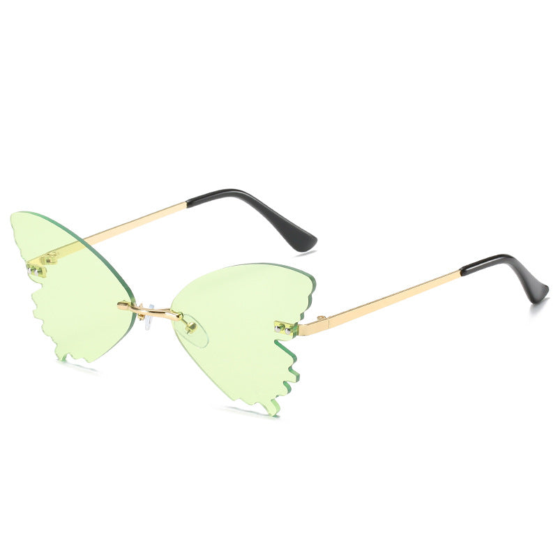 Butterfly Rimless Sunglasses - Uniqua Treasures