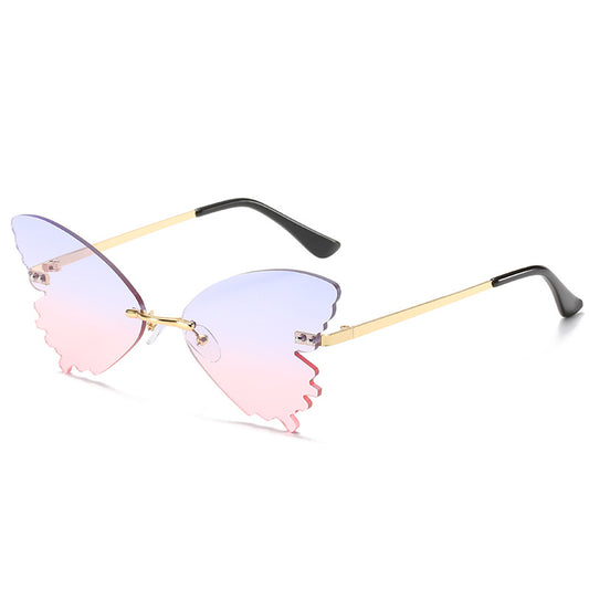 Butterfly Rimless Sunglasses - Uniqua Treasures