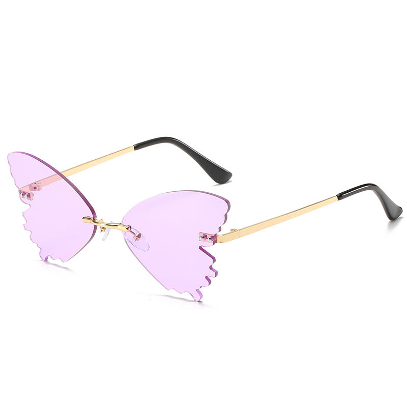 Butterfly Rimless Sunglasses - Uniqua Treasures