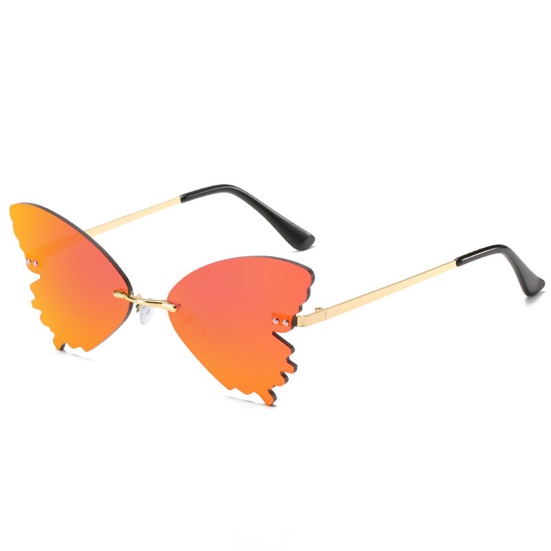 Butterfly Rimless Sunglasses - Uniqua Treasures