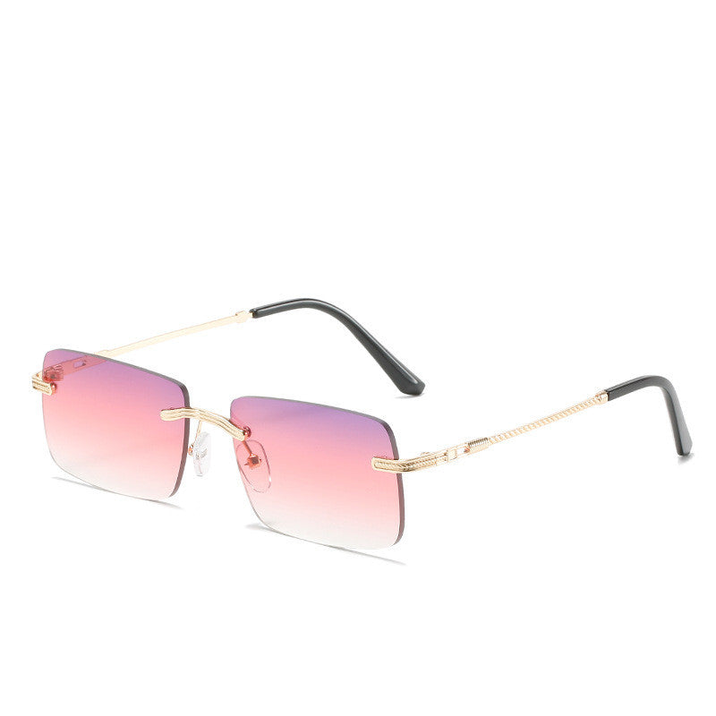 Gold Frameless Rectangle Sunglasses - Uniqua Treasures