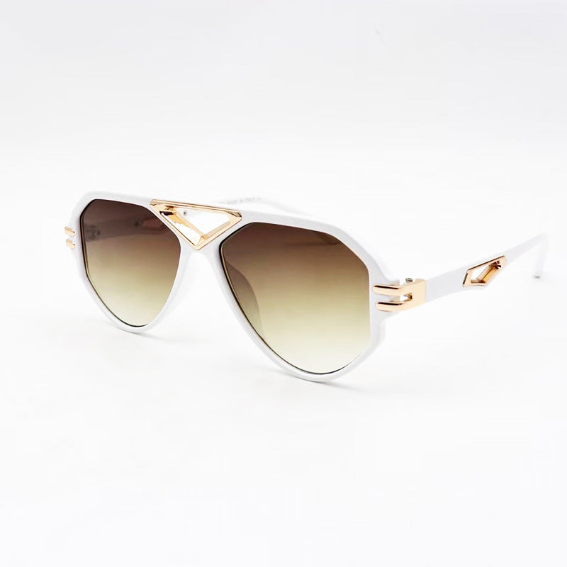 Mens Gold Trim Aviator Sunglasses - Uniqua Treasures