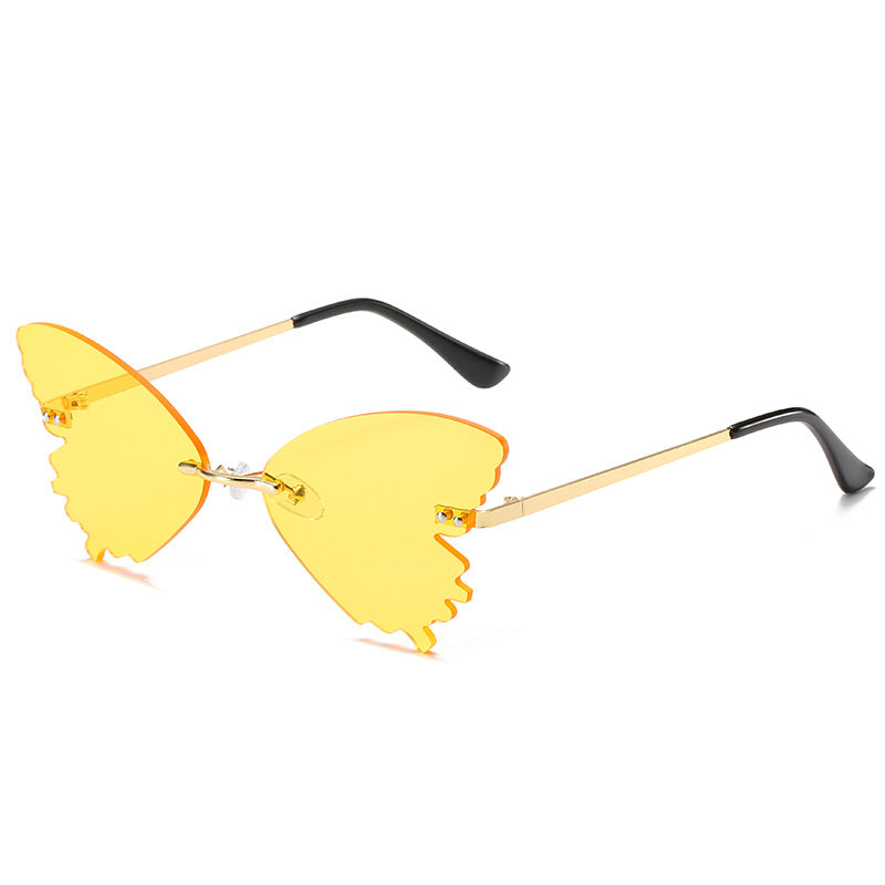 Butterfly Rimless Sunglasses - Uniqua Treasures