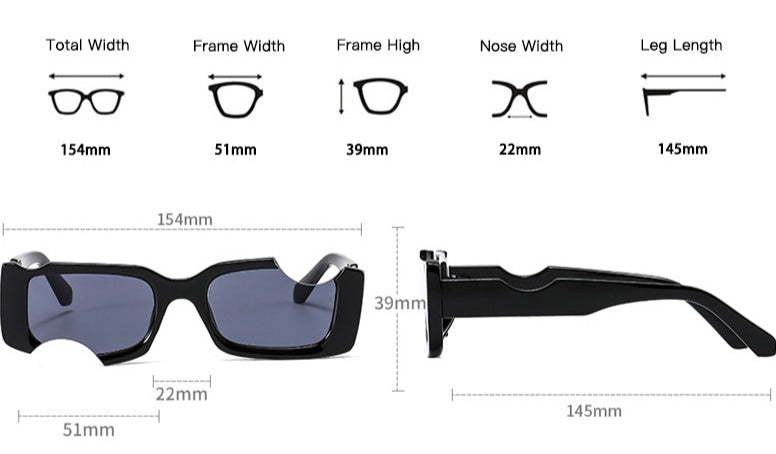 Bite Me Square Frame Sunglasses - Uniqua Treasures