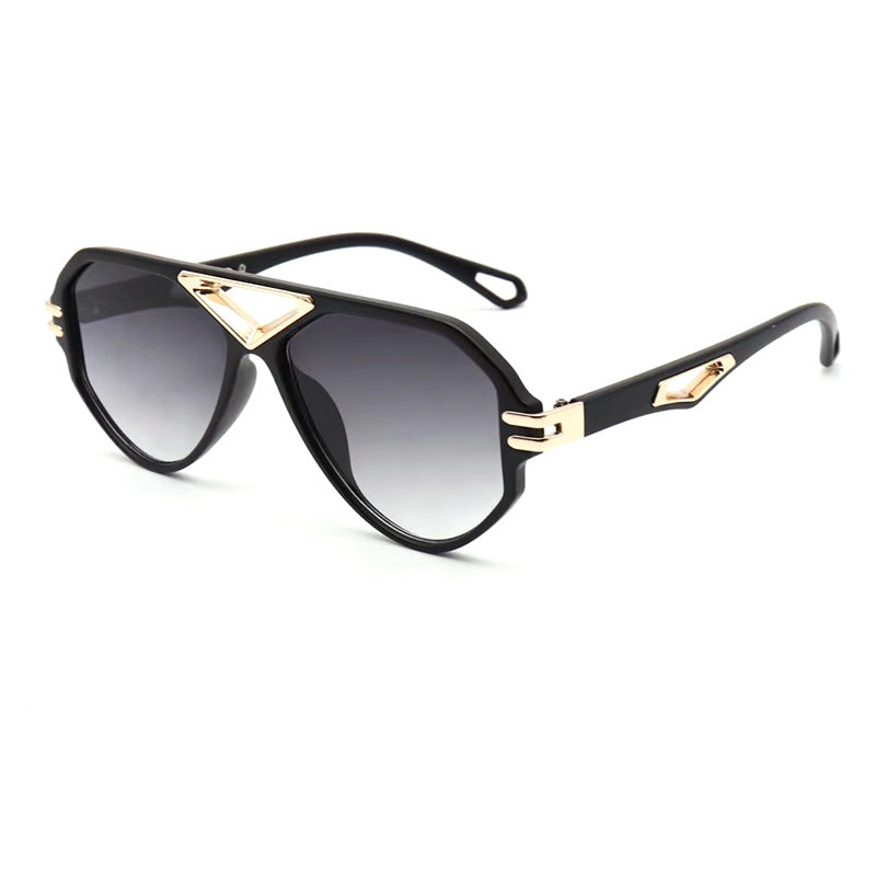 Mens Gold Trim Aviator Sunglasses - Uniqua Treasures