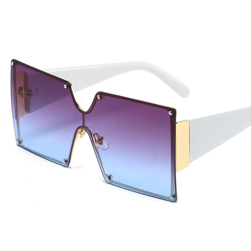 Oversized Square Gold Framed Sunglasses - Uniqua Treasures