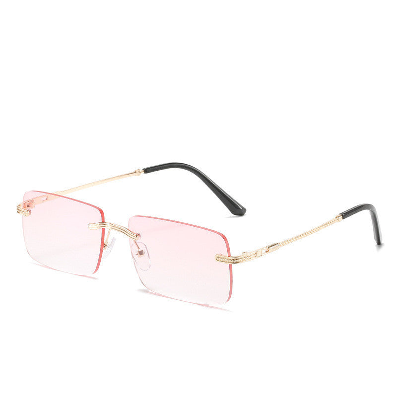 Gold Frameless Rectangle Sunglasses - Uniqua Treasures