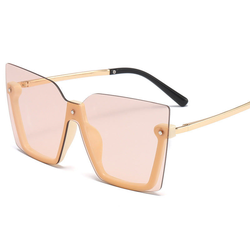 Bottom Line Squared Rimless Sunglasses - Uniqua Treasures