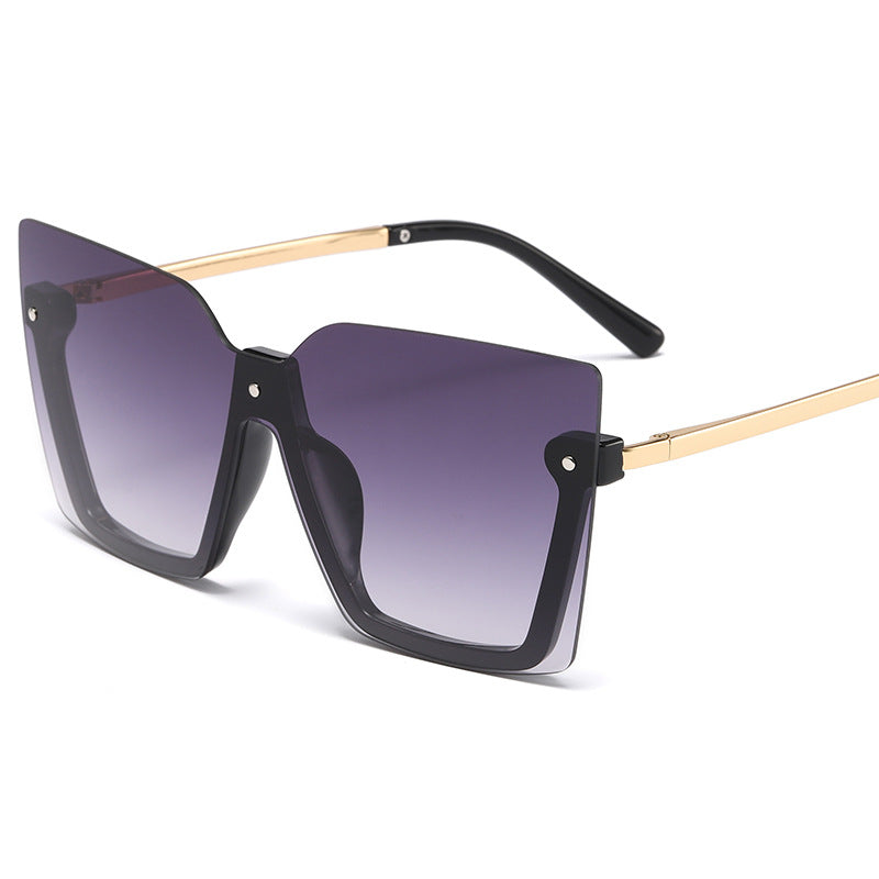 Bottom Line Squared Rimless Sunglasses - Uniqua Treasures