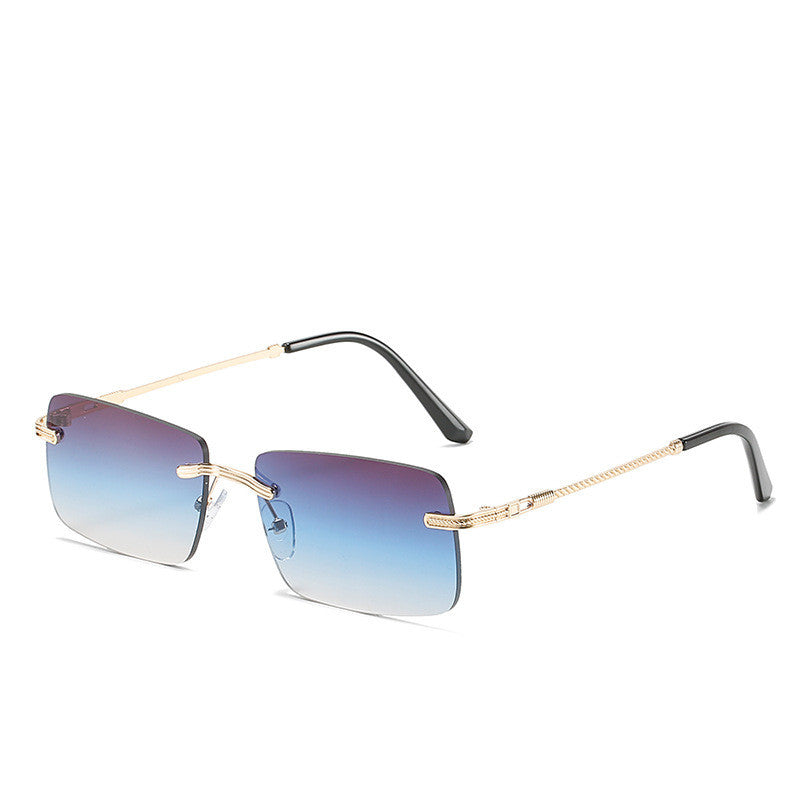 Gold Frameless Rectangle Sunglasses - Uniqua Treasures