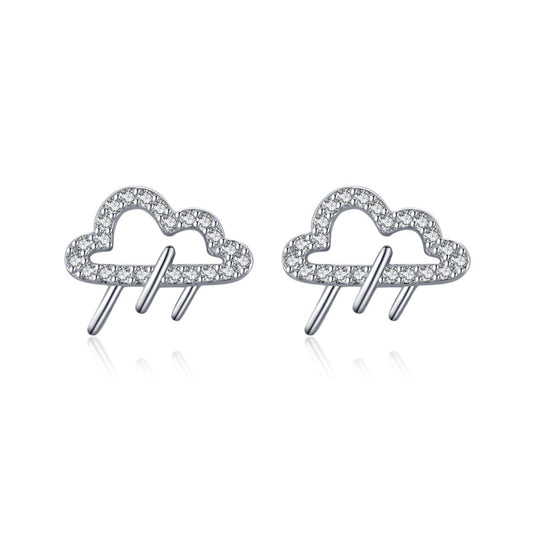 Silver Rain Cloud Earrings