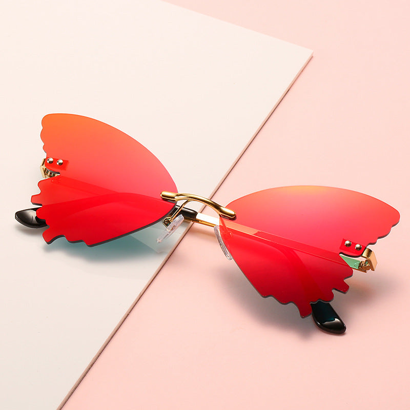 Butterfly Rimless Sunglasses - Uniqua Treasures