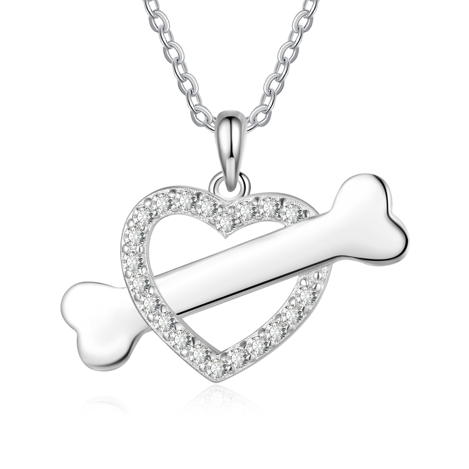 Name Heart and Bone Necklace - Uniqua Treasures