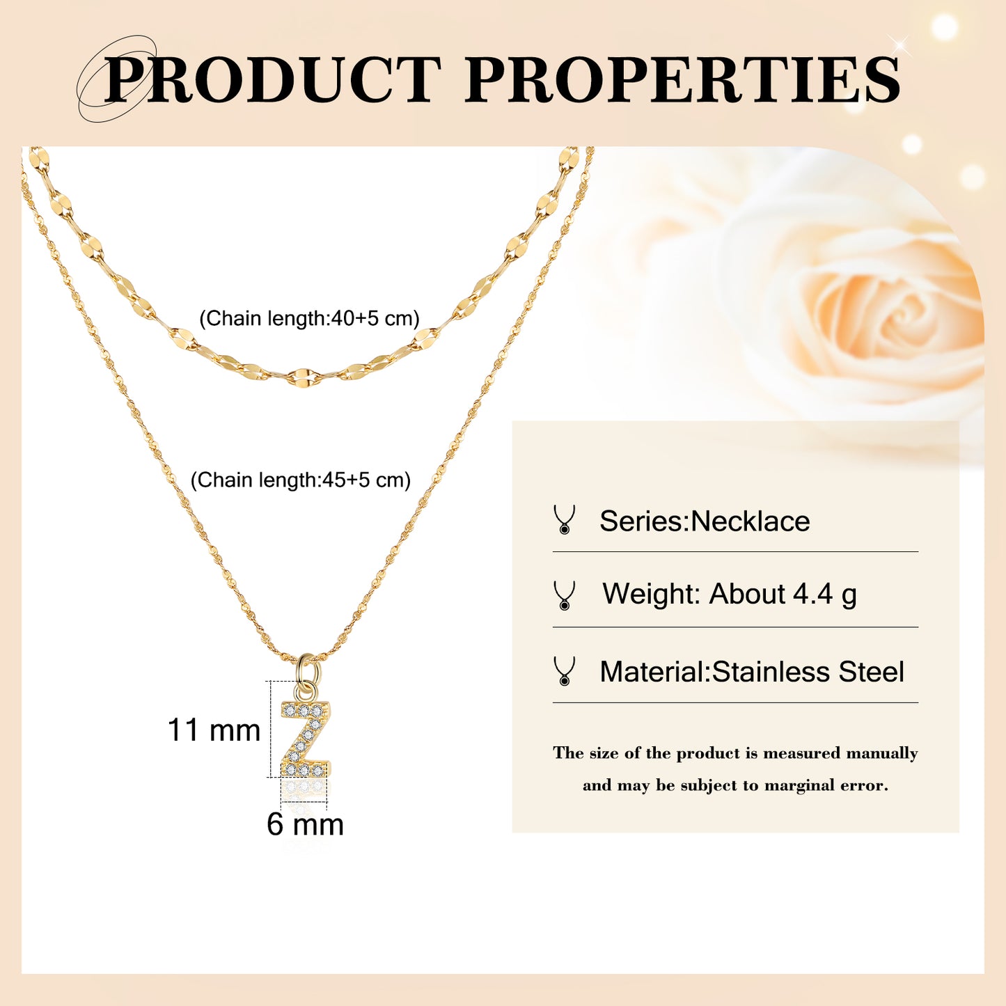 Letters Stainless Steel Necklace