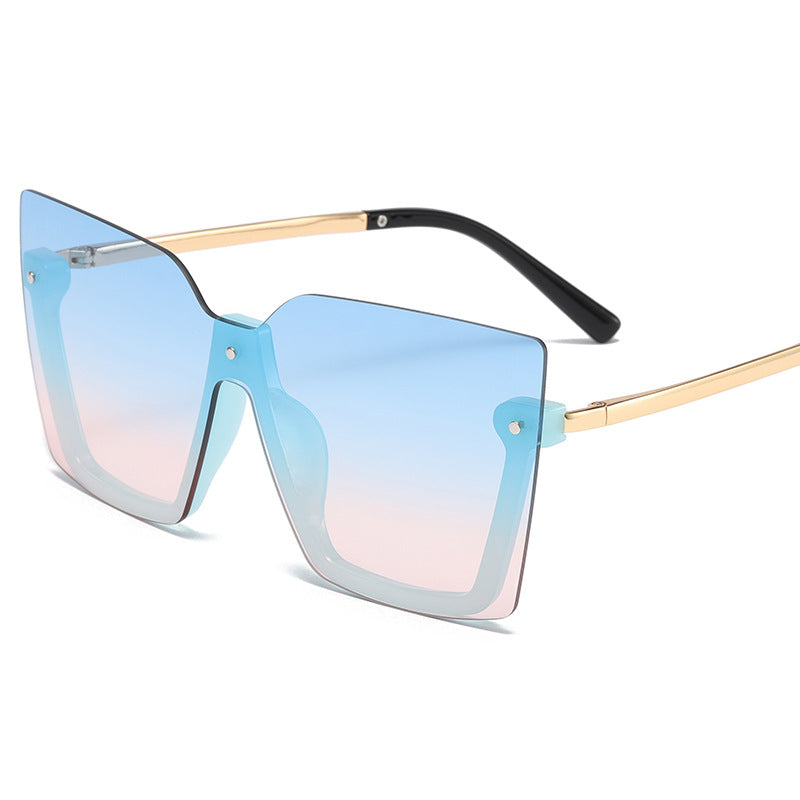 Bottom Line Squared Rimless Sunglasses - Uniqua Treasures