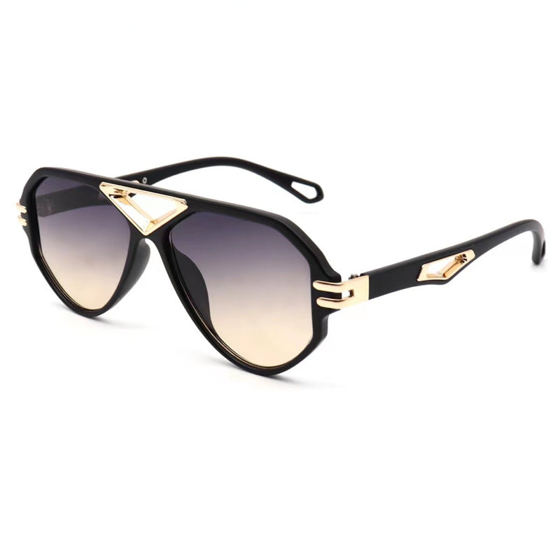 Mens Gold Trim Aviator Sunglasses - Uniqua Treasures