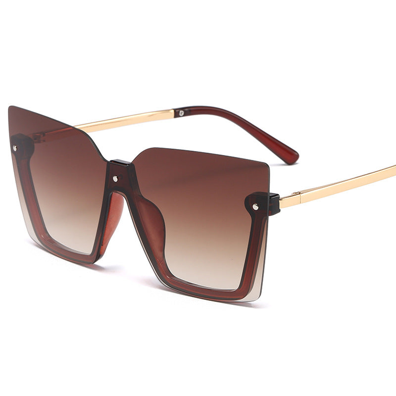 Bottom Line Squared Rimless Sunglasses - Uniqua Treasures