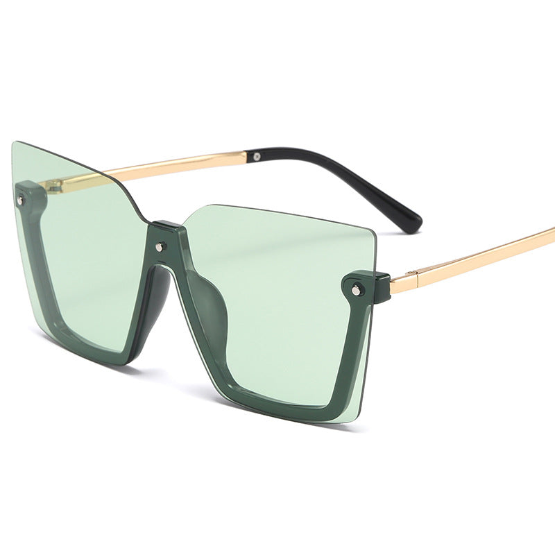 Bottom Line Squared Rimless Sunglasses - Uniqua Treasures