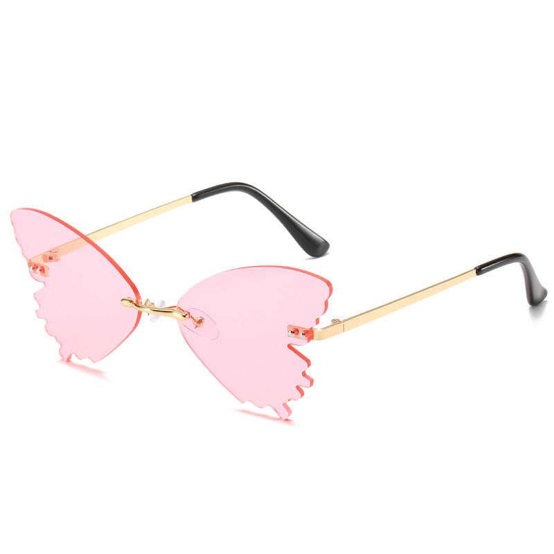 Butterfly Rimless Sunglasses - Uniqua Treasures