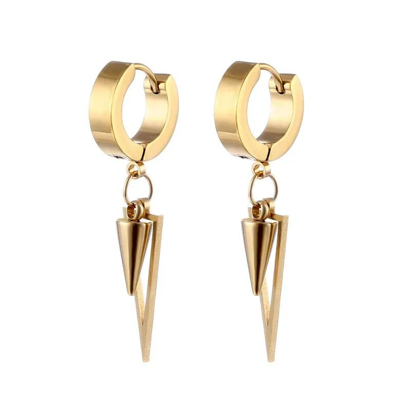 Double Triangle Drop Earrings - Uniqua Treasures